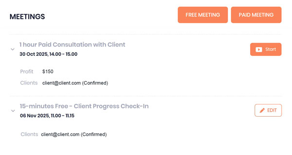 freedom to choose paid meeting or free meeting